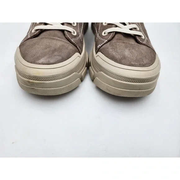 Beau Today Suede Leather Round Toe Lace-Free High Top Retro Flat Size 8 - Picture 5 of 12